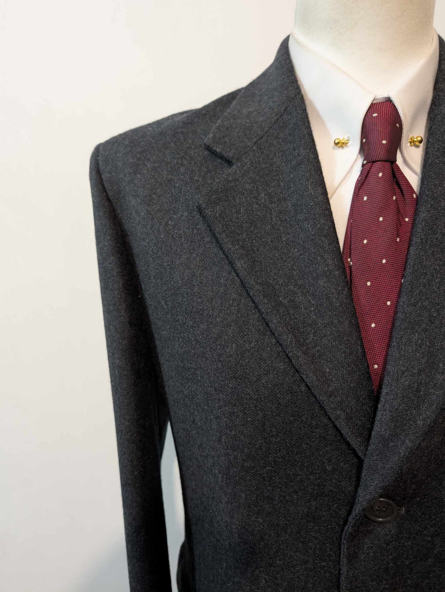 Adorable costume gris en flanelle lourde