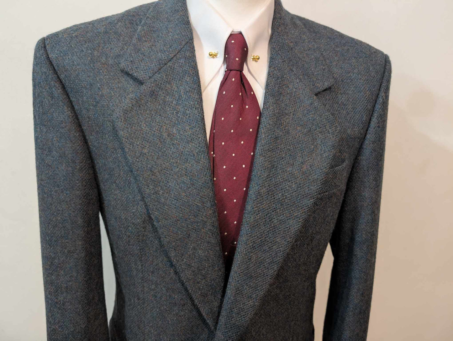 Élégant veste verte en tweed