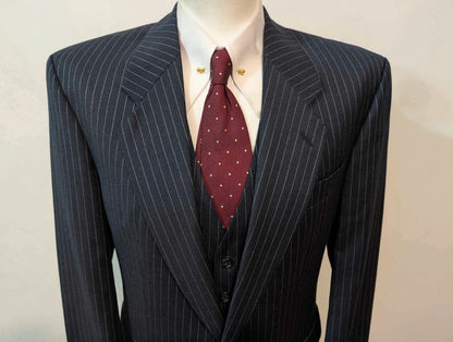 Fabuleux costume 3 pièces pinstripe en laine