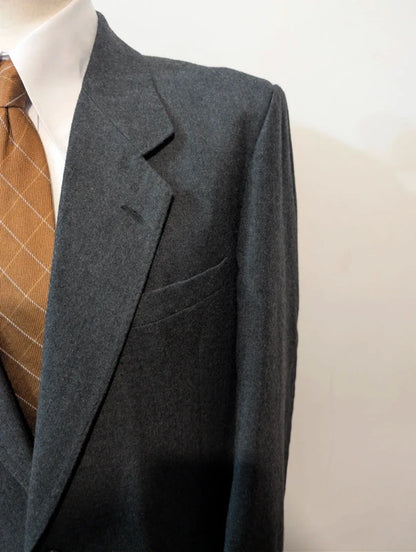 Classique veste grise en flanelle lourdes