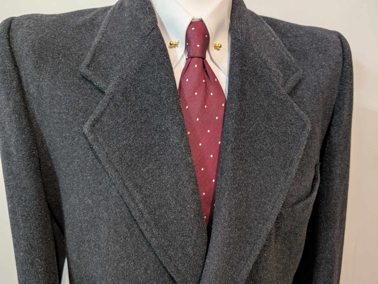 Classique manteau gris anthracite en laine