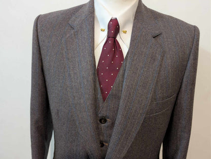 Magnifique costume 3 pièces gris violet