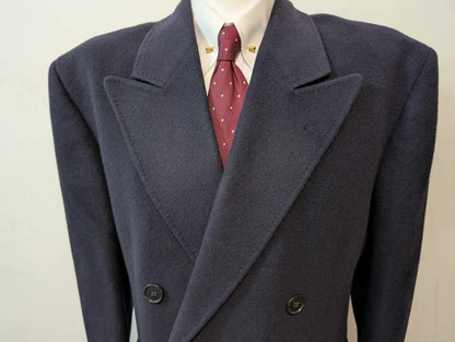 Elegant manteau croisé bleu marine
