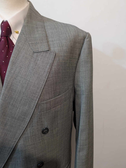 Magnifique costume croisé gris anthracite en laine