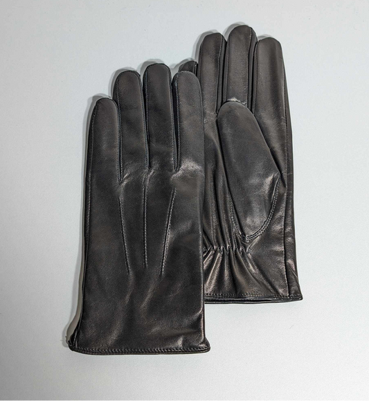 Gant noir en cuir