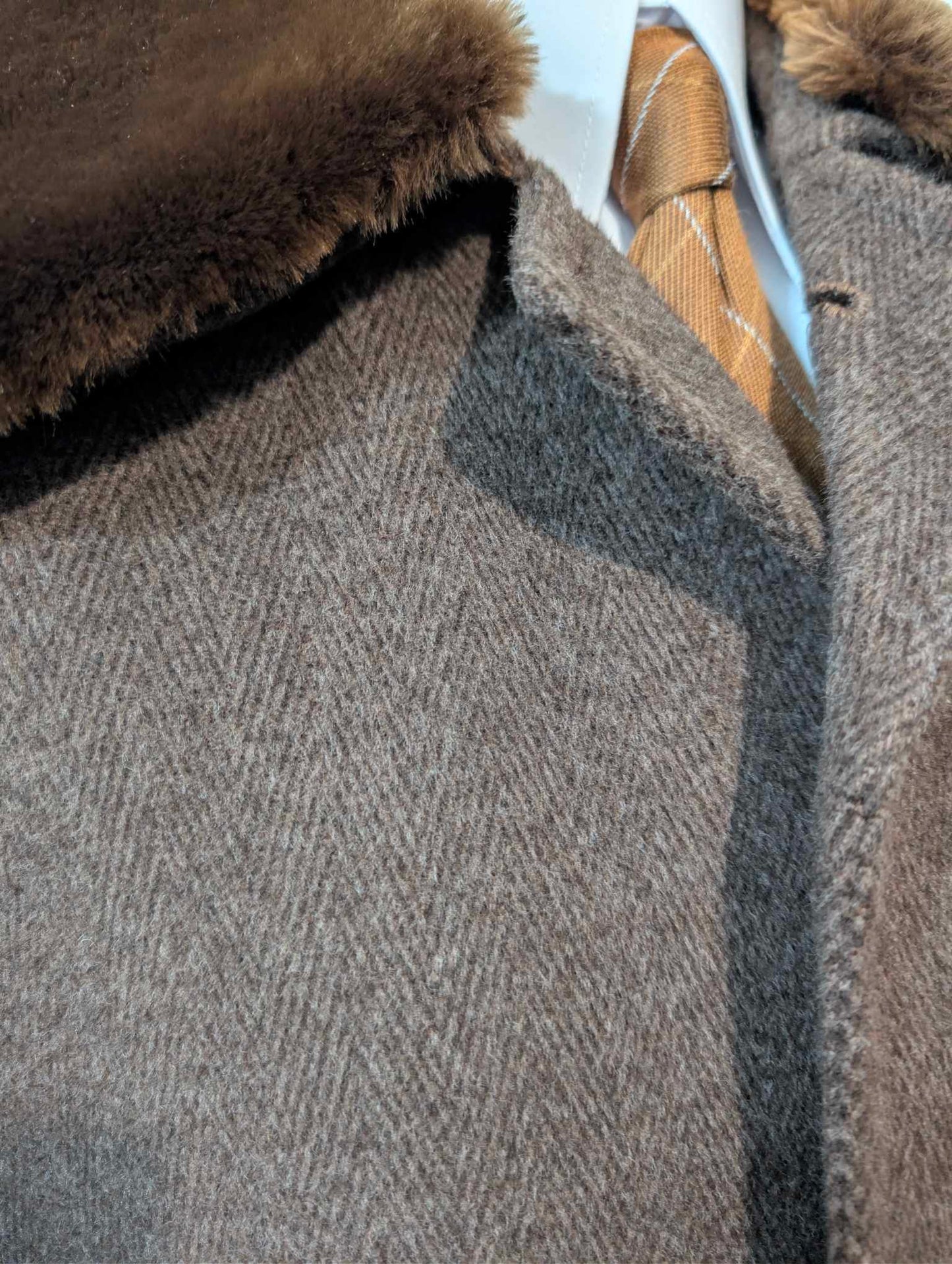 Mignon manteau marron en laine
