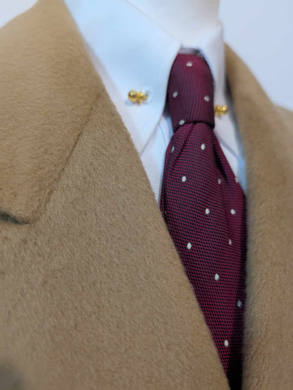 Rarissime manteau croisé Camel en vigogne