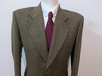 Élégante veste verte en tweed