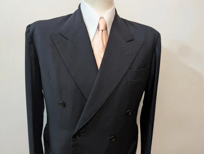Bespoke navy pinstripe suit