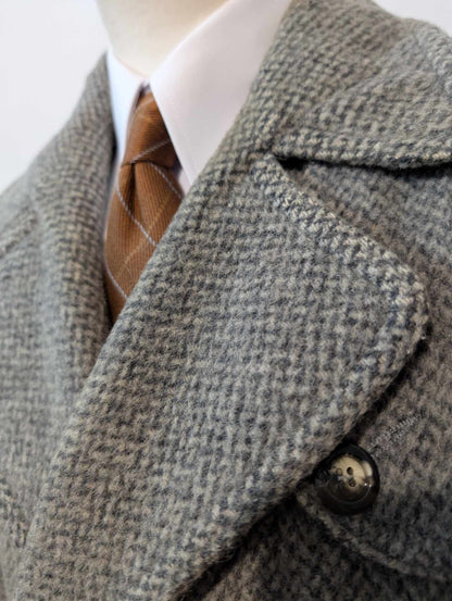 Robuste trench coat en tweed
