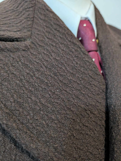 Sublime manteau croisé marron en laine