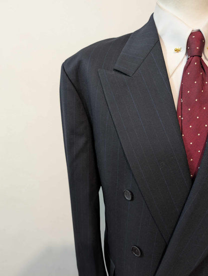 Fabuleux costume croisé pinstripe en laine