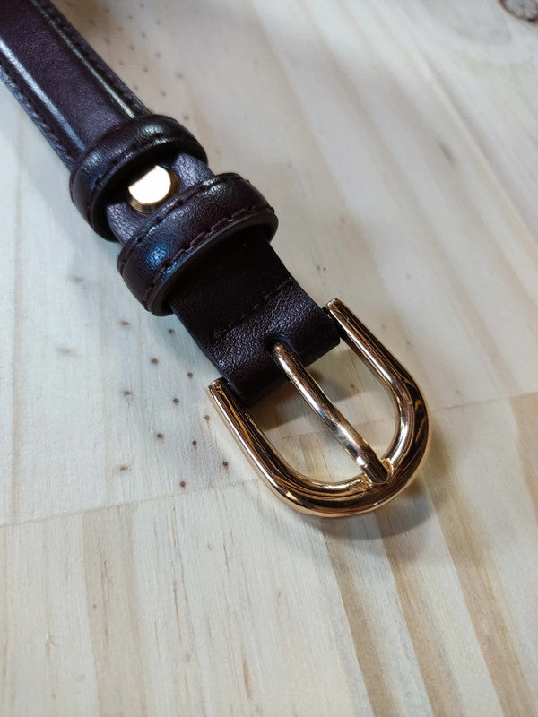 Brown leather belt