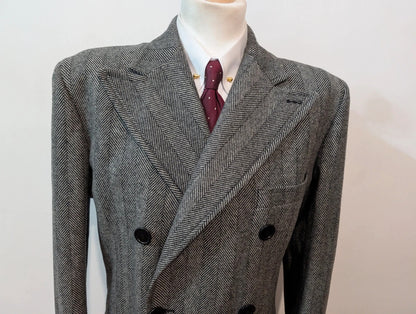Magnifique manteau croisé en tweed
