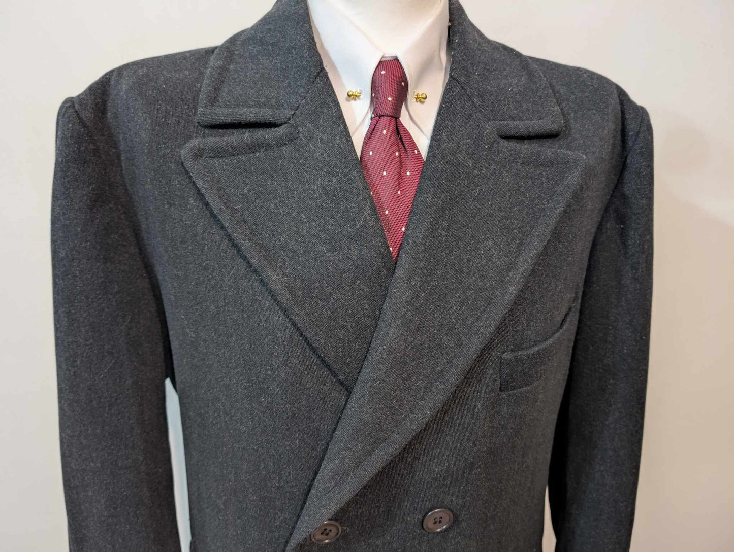 Robuste manteau polo coat en laine
