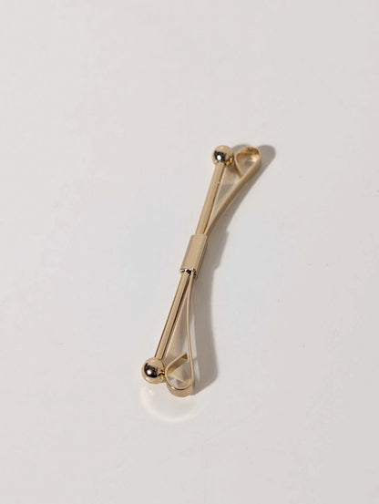 Barrette de col vintage – Laiton plaqué or