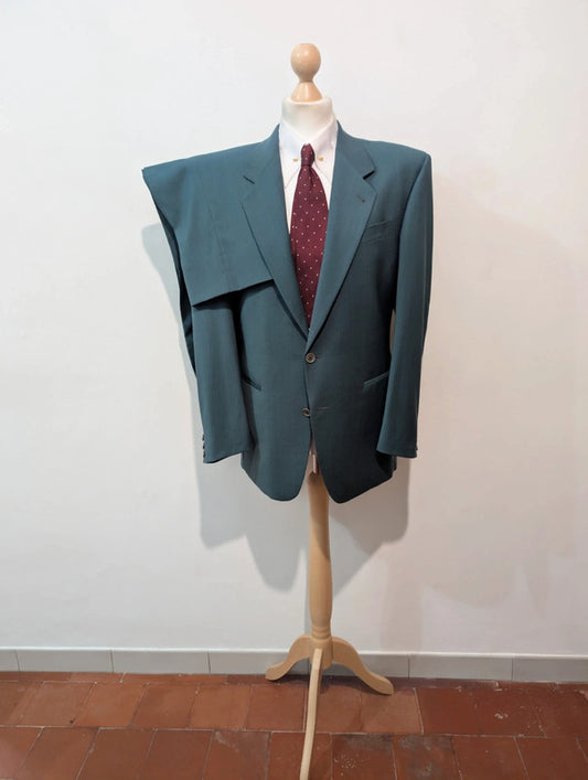 Lumineux costume bleu a rayure en laine