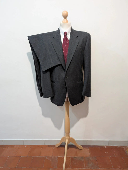 Sublime costume gris en flanelle de laine