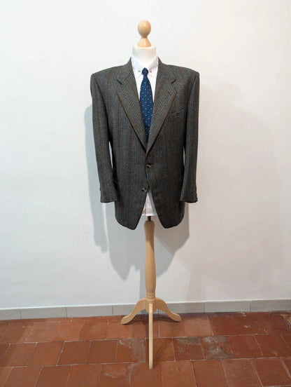 Robuste veste a carreaux en tweed