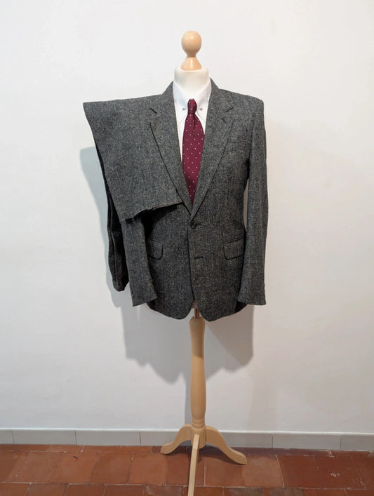 Magnifique costume gris chiné en tweed