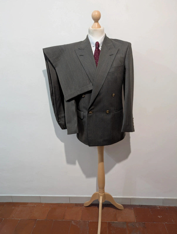 Beautiful gray double-breasted suit
