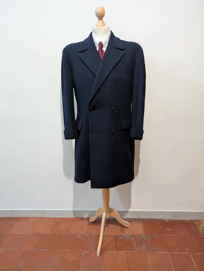 Formidable manteau bleu marine en laine