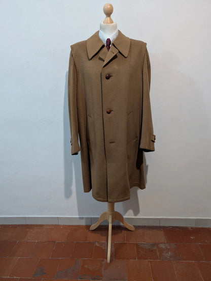 Formidable manteau loden camel en laine