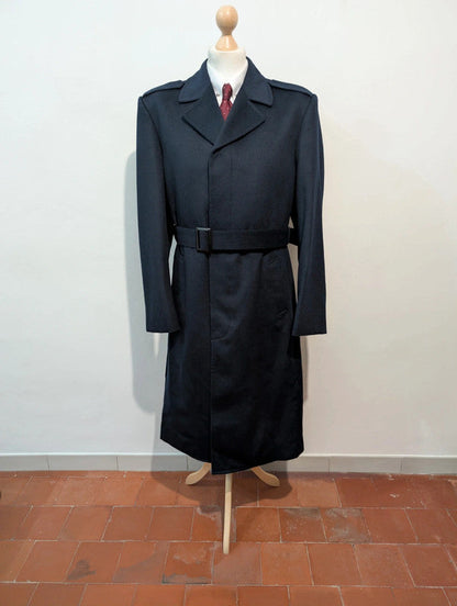Incroyable trench bleu marine en laine