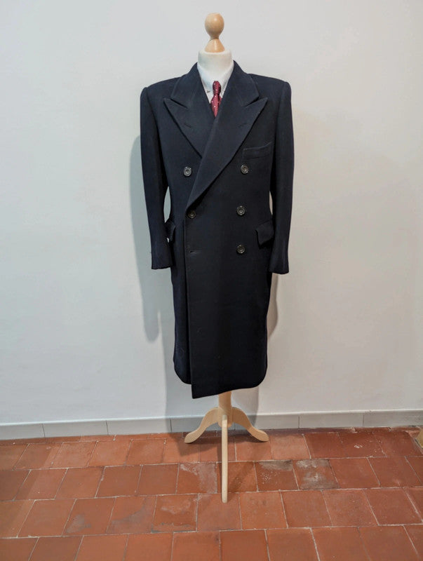 Fabuleux manteau croisé bespoke en laine