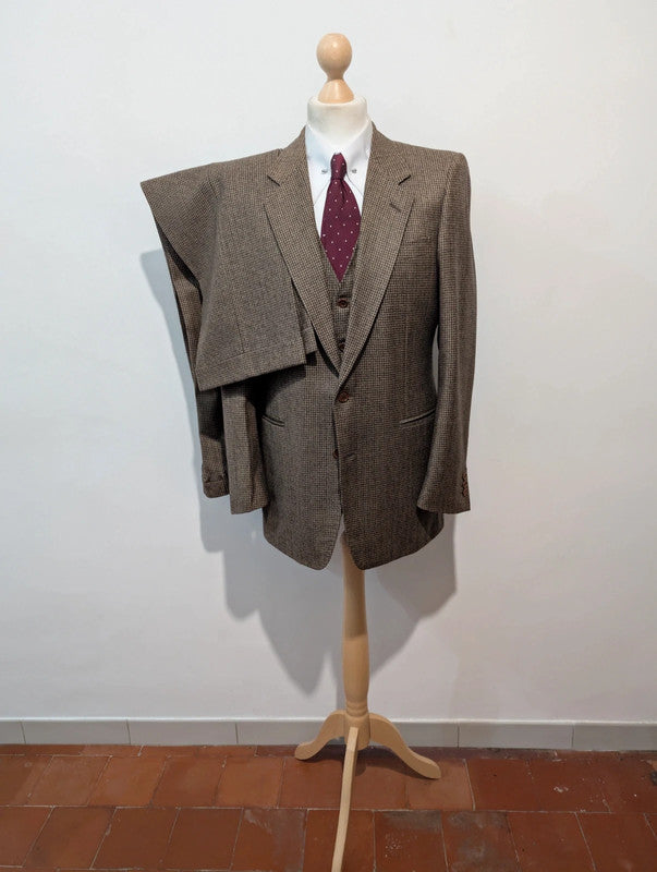 Exceptionnel costume 3 pièces marron