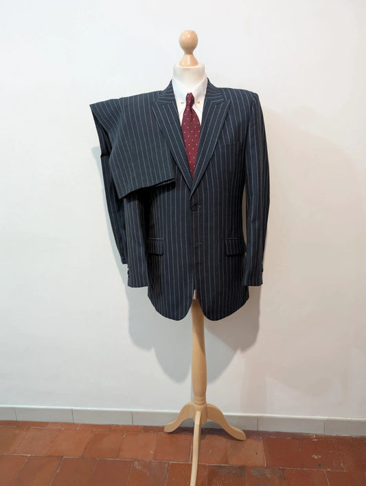 Exceptional pinstripe suit in cold wool