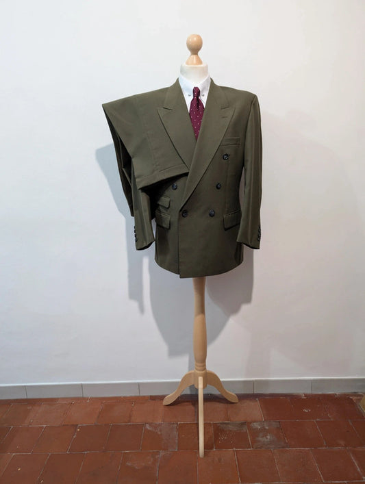 Awesome green wool double-breasted suit