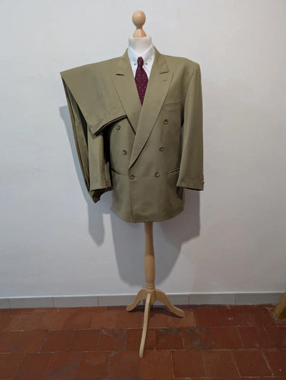 Étonnant Costume croisé vert en laine