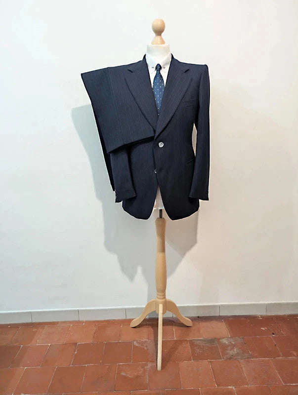 Heavy wool pinstripe suit