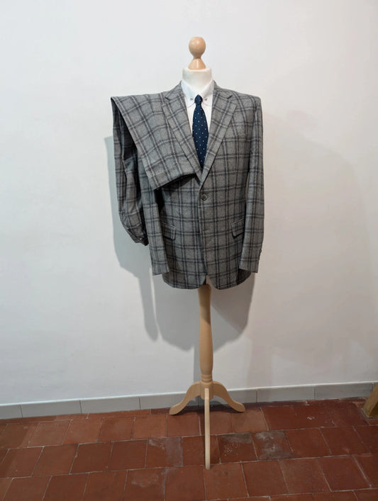 Beautiful grey plaid flannel suit