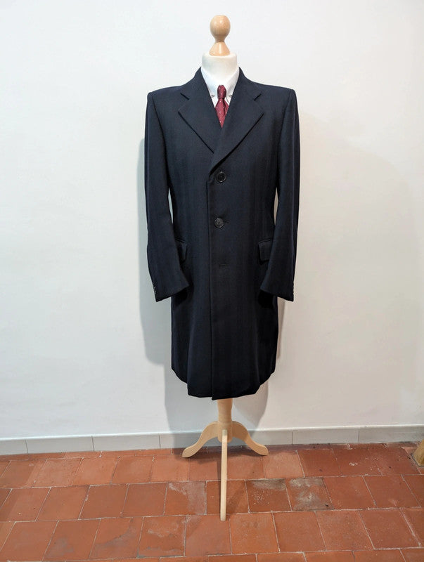 Classic navy blue wool coat