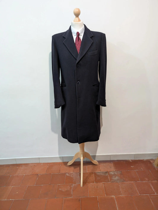 Classic navy blue wool coat