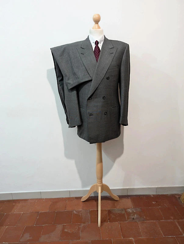 Miraculous grey wool double-breasted suit