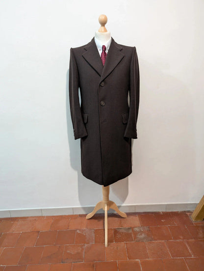 Splendide manteau marron a chevron