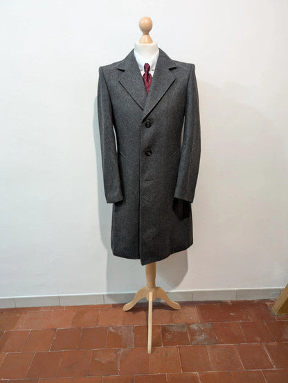 Mignon manteau gris en laine lourde