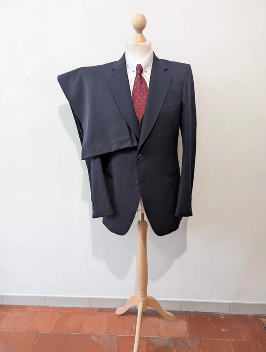 Magnifique costume 3 piece bleu marine en laine