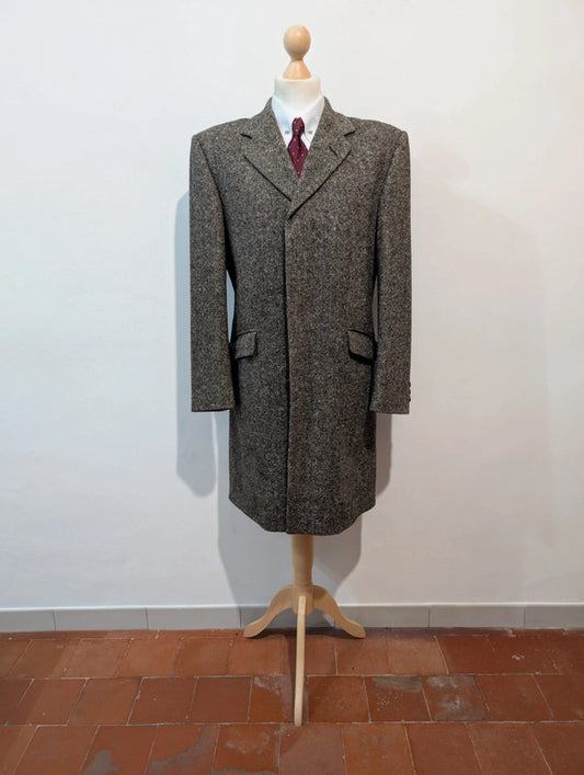 Sympathique manteau gris chiné en tweed