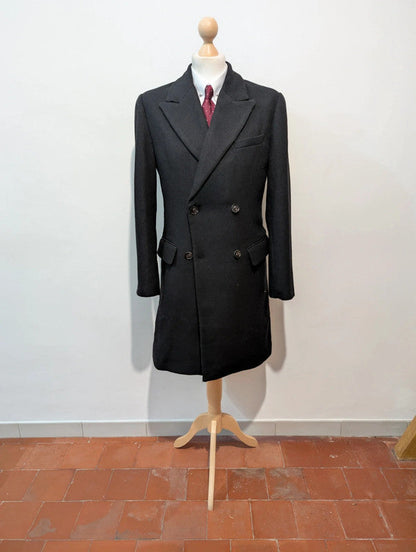 Superbe manteau croisé en laine