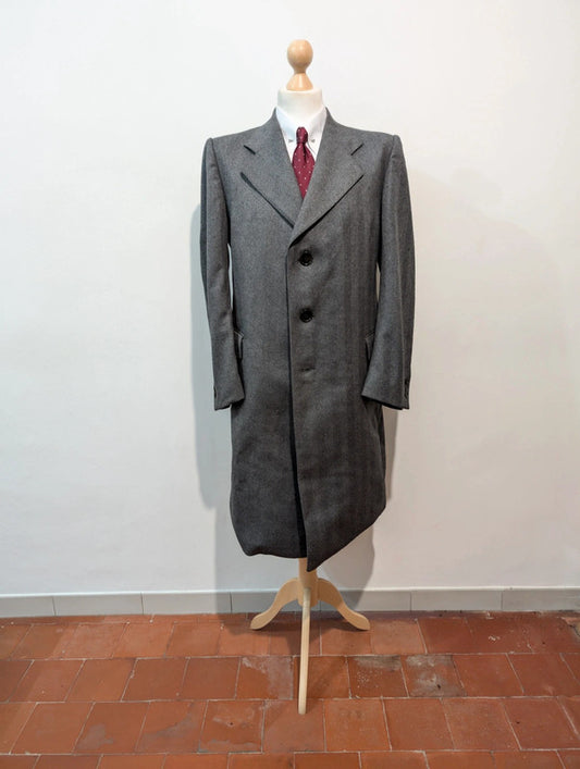 Splendid gray herringbone wool coat