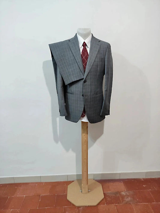 Small grey wool plaid suit