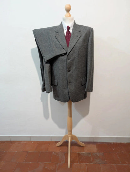 Magnifique costume gris en flanelle lourde