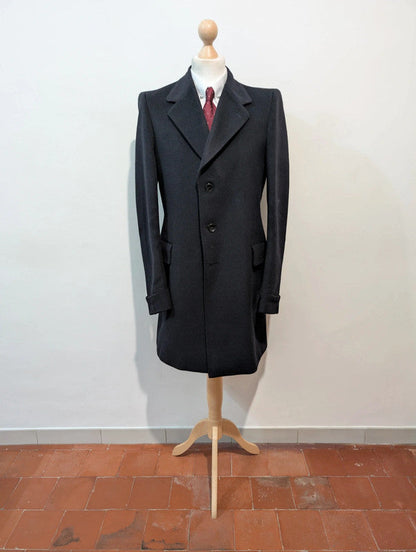 Lourd manteau bleu marine en laine