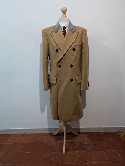 Fabuleux manteau croisé Chesterfield en laine