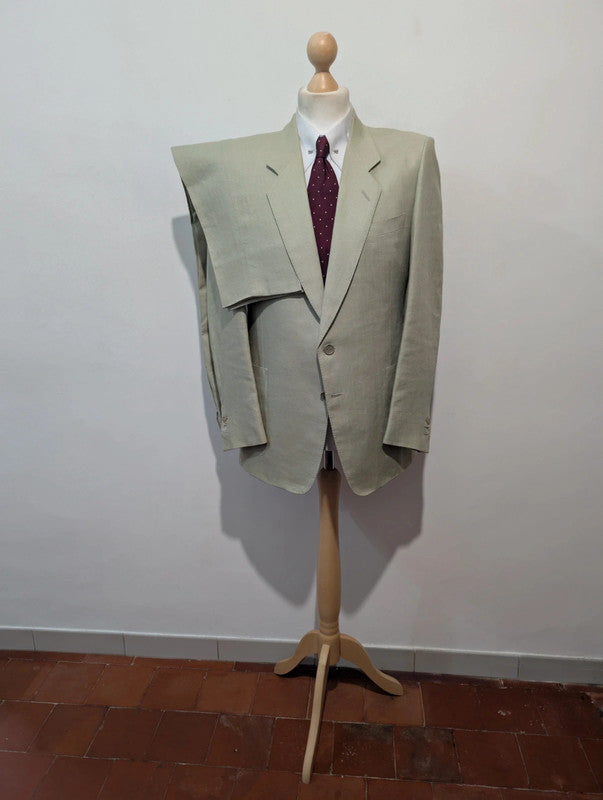 Génial costume crème vert en lin