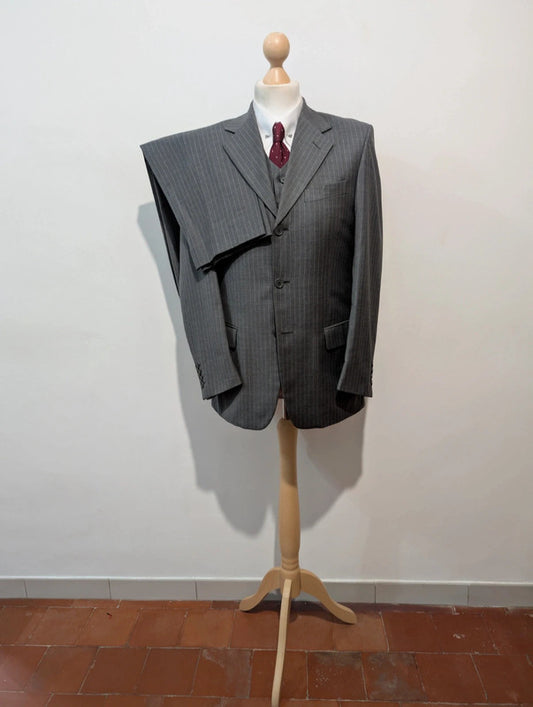 Légendaire costume 3 piece pinstripe en laine legere